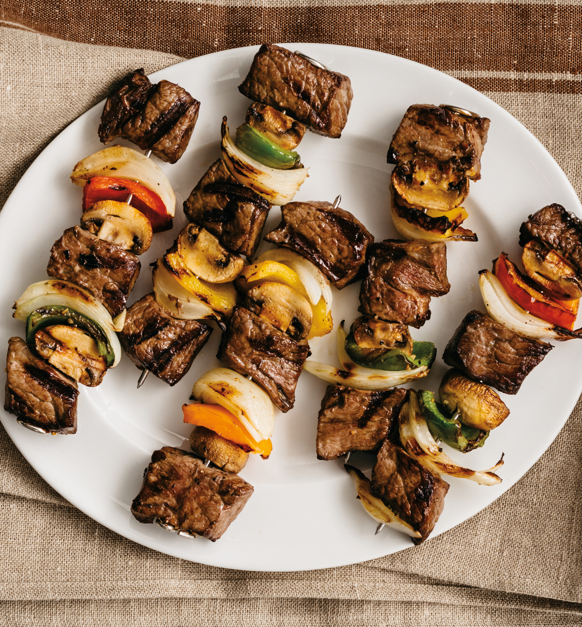 Steak and Vegetable Kebabs