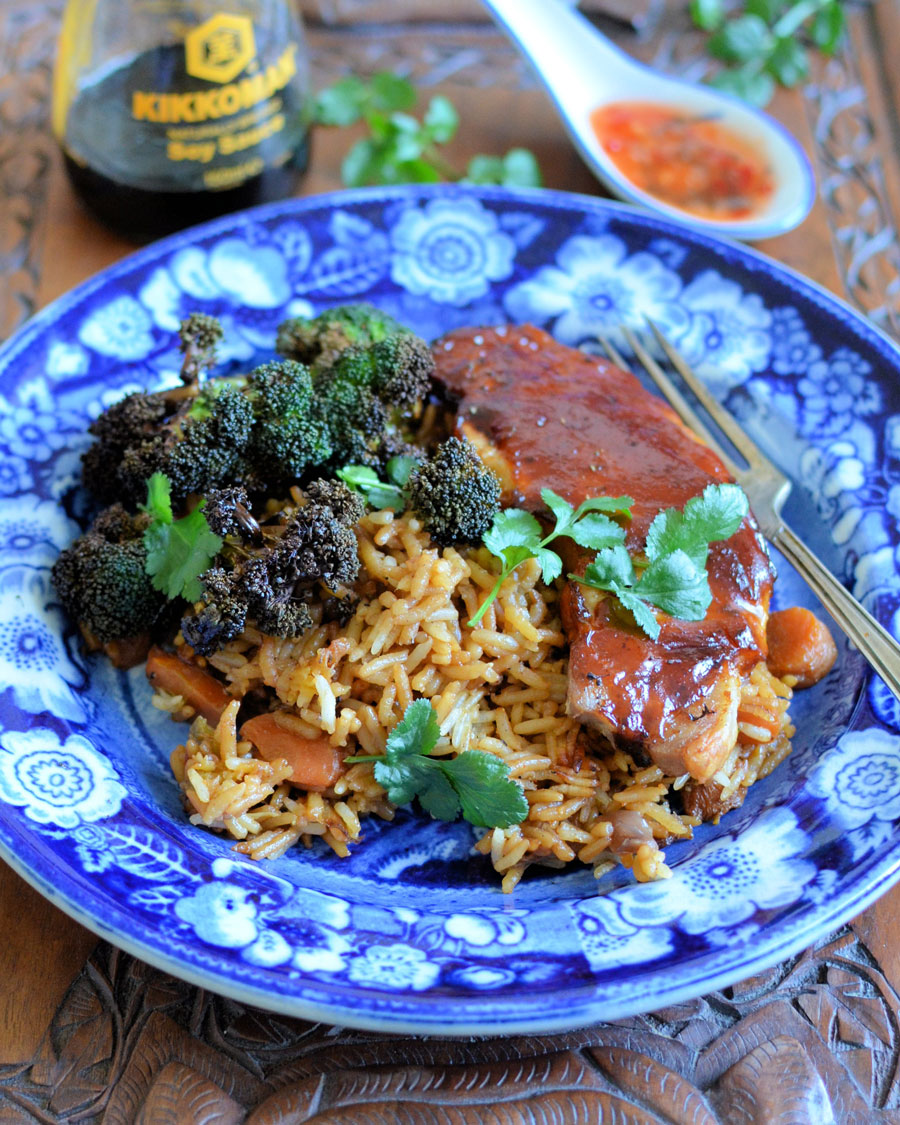 Hoisin Pork, Broccoli and Spicy Rice Ninja Kitchen