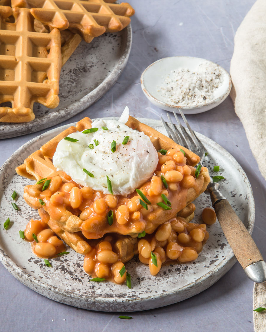 Breakfast Waffles with Poached Egg Ninja Kitchen